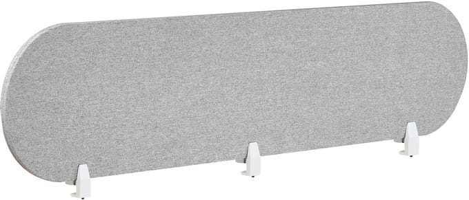 BELIANI SPARKY - Bureauscherm - Lichtgrijs - 180 x 40 cm - Polyester