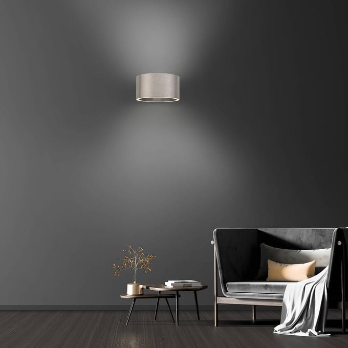 PURE LED wandlamp Clipse, aluminium, Ø 15 cm
