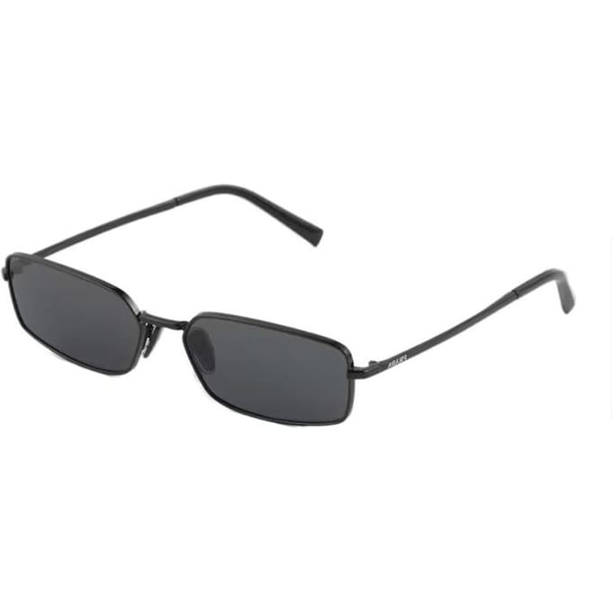 Lunettes de soleil rectangulaires design uni Prada Lunettes de soleil femme Noir SPRA60E1ABC059 Basic Packaging-Eyeglass Case+Box,59 black