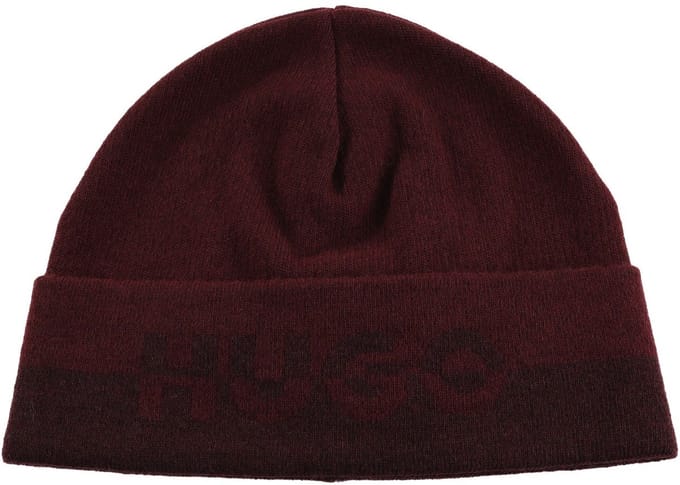 HUGO muts Xiviso Hat Dark Red wijnrood
