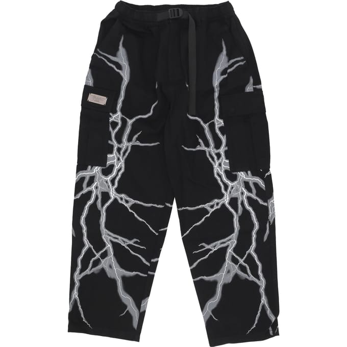 Lange Lightning-cargobroek voor heren, zwart/wit