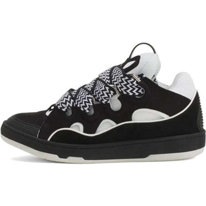 Sneakers Lanvin Curb Leather Sneakers Black White