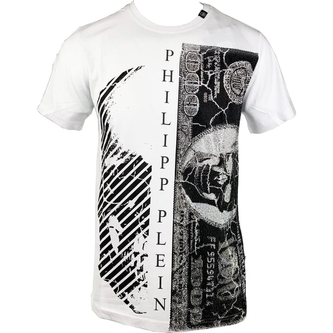 Philipp Plein MTK1448 "Geld" 01 Wit T-shirt