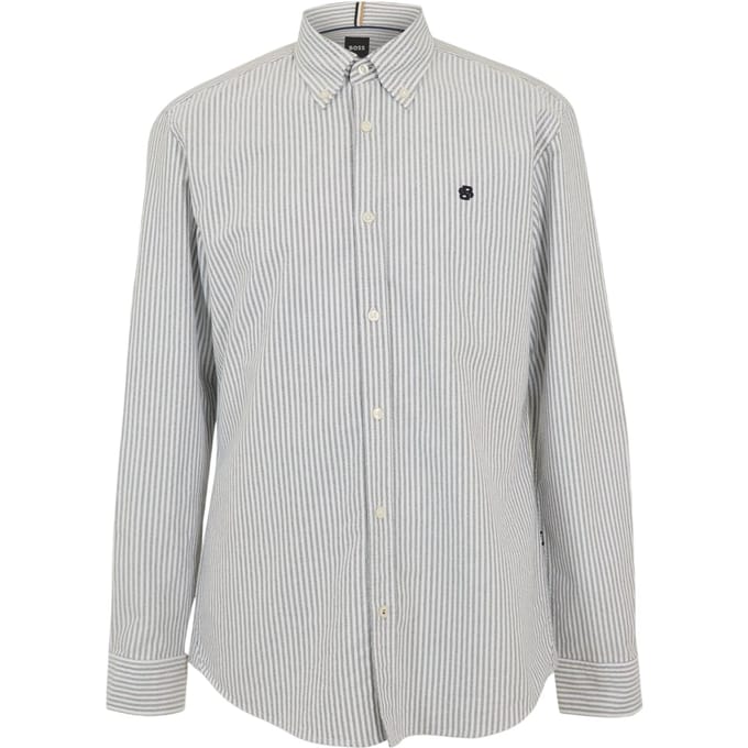 Boss H-Roan Oxford Overhemd (Donkerblauw/Grijs)