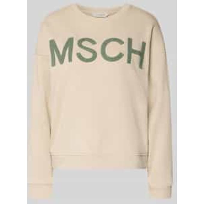 Sweatshirt met labelstitching model 'Mela Briena'