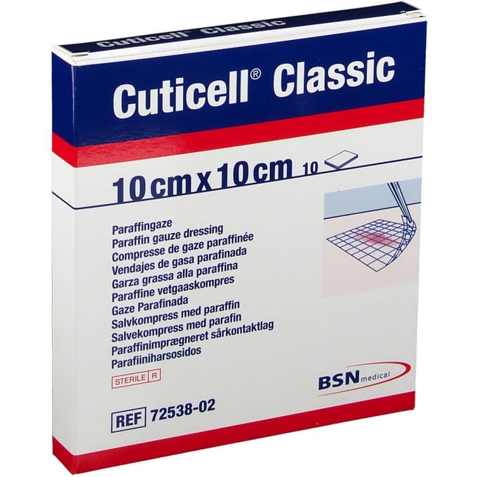 Cuticell Classic Gaaskompres 10X10Cm 7253802 10 Compressen