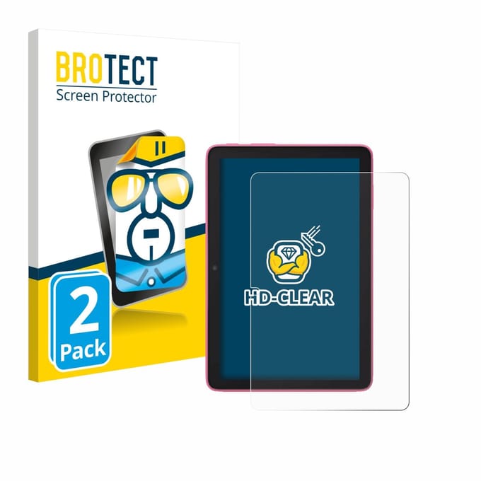 BROTECT - Screenprotector voor Amazon Fire HD 8 2024 - Folie Beschermfolie transparant 2 Stuks