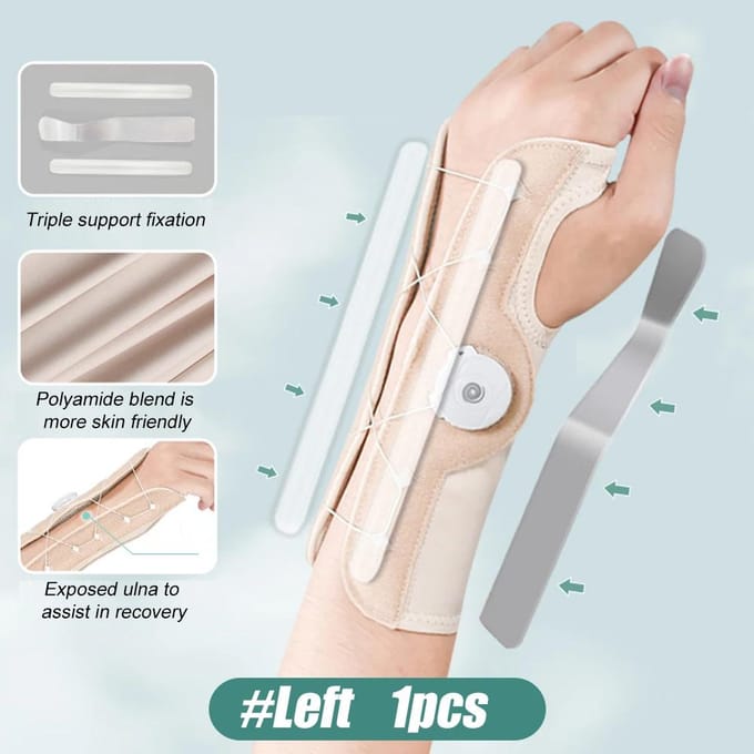 1 PC Support pour Canal Carpien Support de Main Nocturne pour Canal Carpien Ajustement Personnalisable Support de Poignet Attelle Unisexe S beige