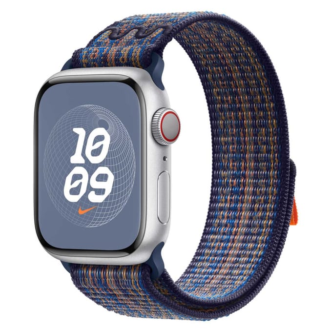 Nike Sport Loop Band voor de Apple Watch | 38/40/41/42 mm - Game Royal & Orange