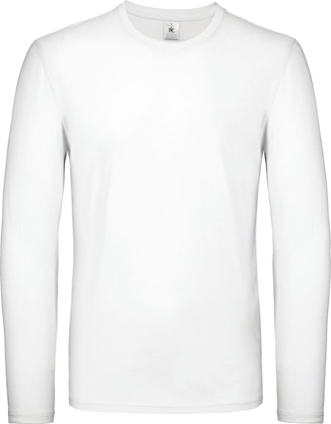 B&C #E150 Men's T-shirt long sleeve CGTU05T - White - M