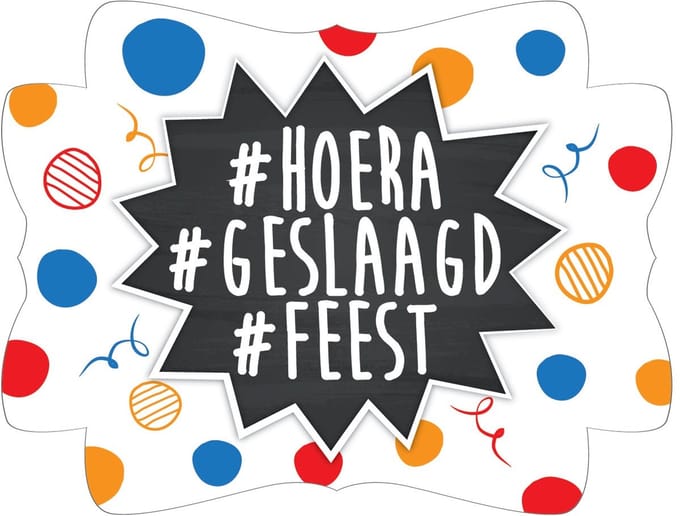 Haza Original Kroonschild #geslaagd 31 X 44 Cm