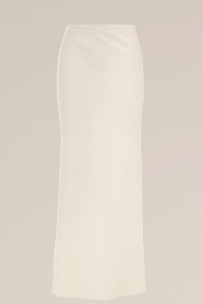 WE Fashion Women's maxi skirt with satin look