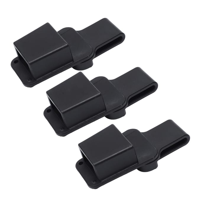 3 STKS Sleutelopbergriemhaak Multifunctioneel Draagbaar Roterend Gereedschapsriem Ophangrek black