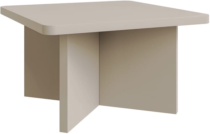 Selsey Qubeo – Salontafel 60 cm, vierkant met kruisframe, kasjmiergrijs