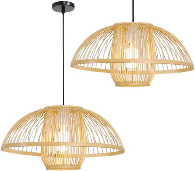 Toolight App887-1Cp Natural Hanglamp Bruin 23X40X80Cm
