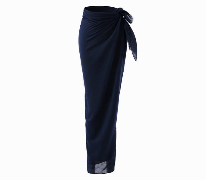 Emilie collection - pareo - marineblauw - lang - viscose mix