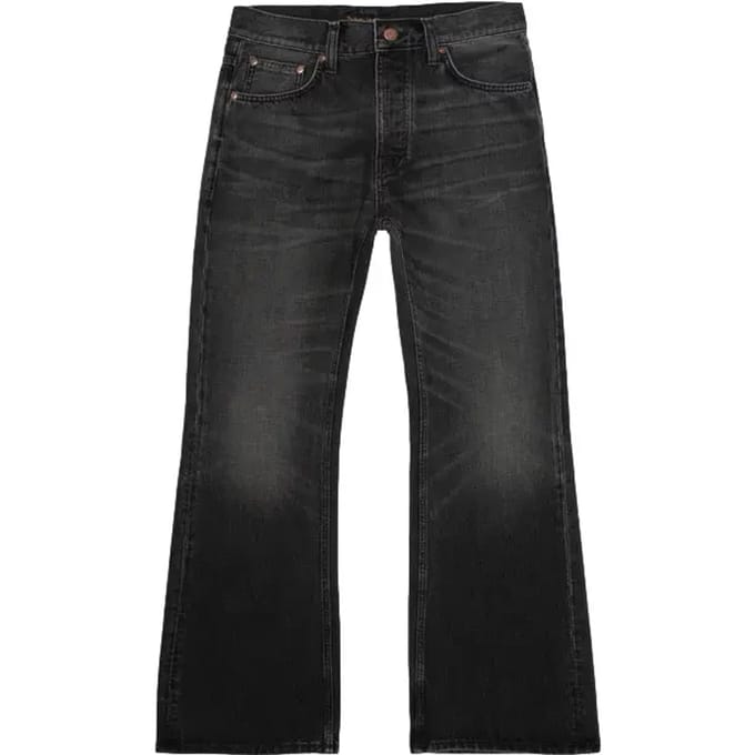 Flared jeans Nudie Jeans Glenn Black Storm Black