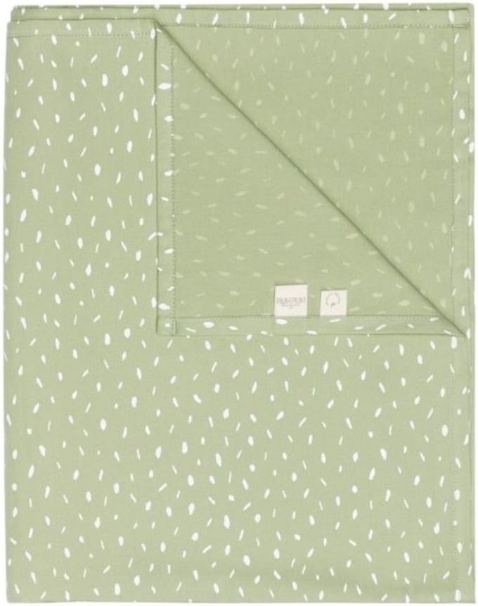 Plum Plum - Laken wieg 80x100cm - Dot Pistache