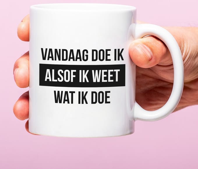 Mok Vandaag Doe Ik Alsof Ik Weet Wat Ik Doe van Ditverzinjeniet.nl