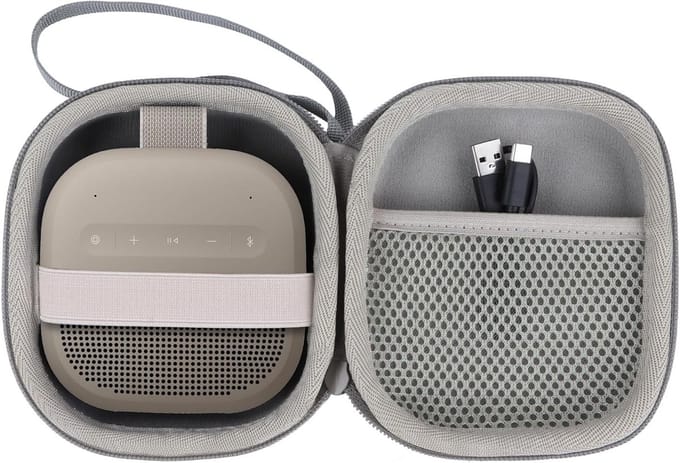 Duurzame Hard Case voor Bose SoundLink Micro (2e Gen.) Draagbare Speaker, Sandstone, Bescherming en Accessoires