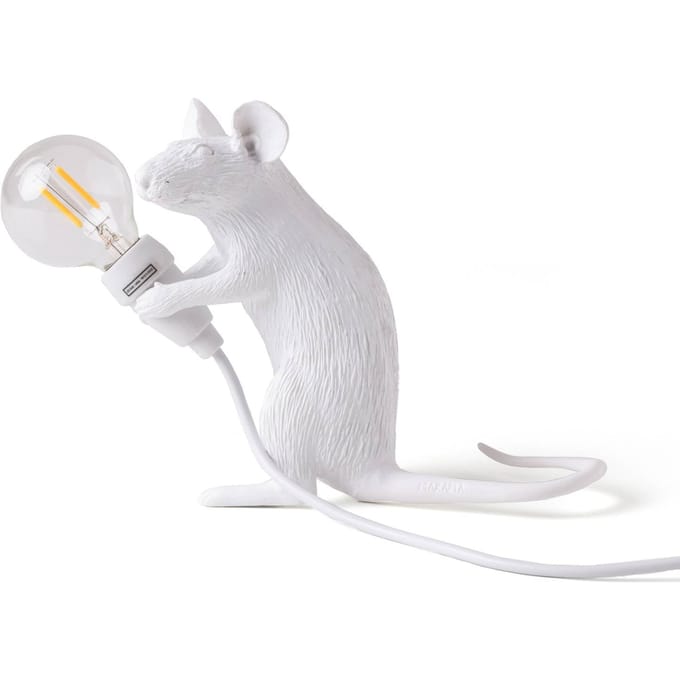 SELETTI Mouse Lamp LED decoratieve lamp USB zittend wit