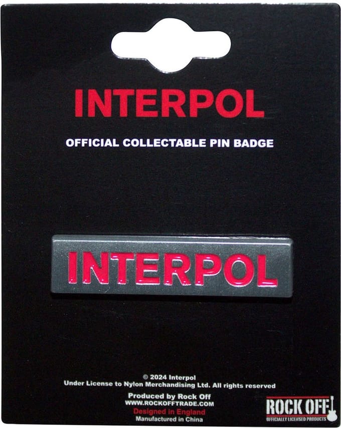 Interpol - Text Logo Pin - Zilverkleurig