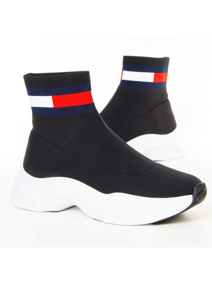 Sneakers Tommy Hilfiger zwart / wit / rood / blauw 36 zwart