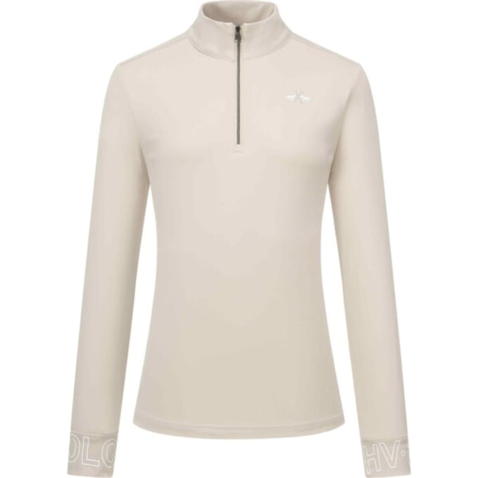 Technisch paardrijpoloshirt met lange mouwen voor dames HV Polo Tess