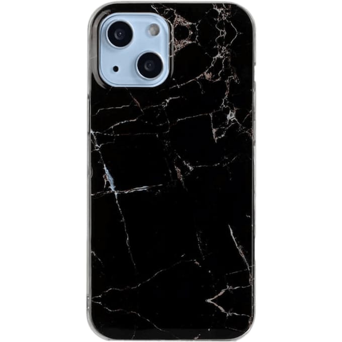 Mocaa iPhone 13 Mini Marmer Telefoonhoesje Zwart