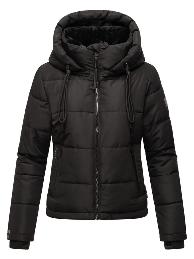 Gewatteerd Navahoo Mit Liebe XIV - Kort winterjack voor vrouwen - Capuchon - zwart - XL