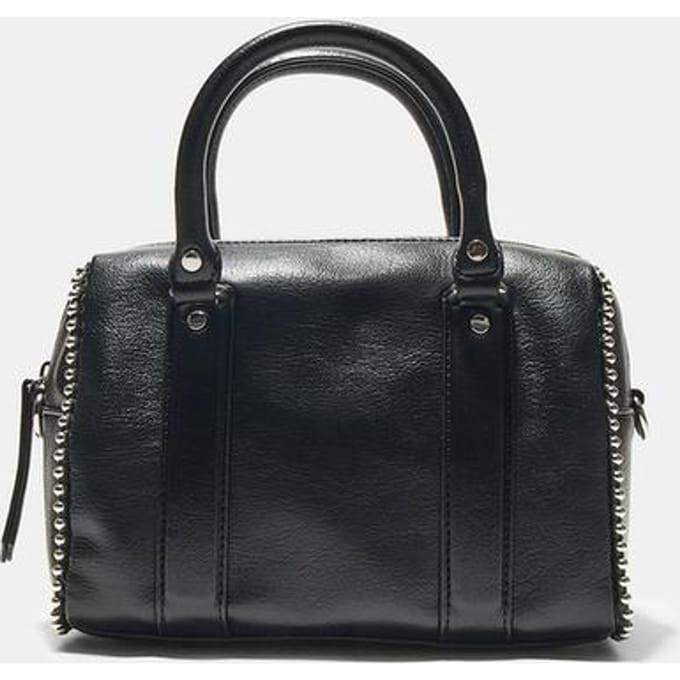 Stradivarius Bowlingtas met studs  Zwart OS