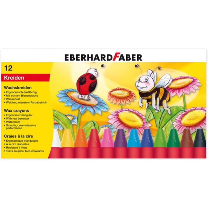 Eberhard Faber waskrijt - Colori - 12 stuks - in kartonnen box - watervast - EF-524010