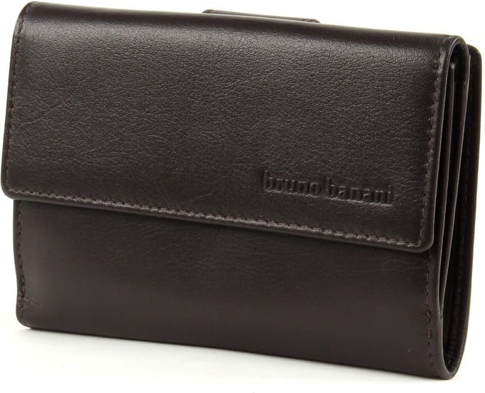 bruno banani Leren Portemonnee Cryptalloy Wallet Zip With Flap Brown Bruine