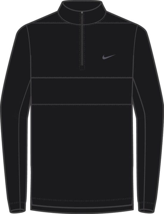 Nike Dry Essential Top Hz Midlayer Heren - Zwart/Zwart/Dark Grey - Maat XXL