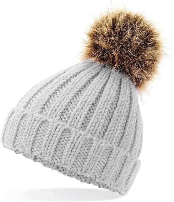 CHPN - Muts met POM - Muts - Winterse muts - Hippe muts - Wintermuts - Winter accessoire - Koud hoofd - Grijs - Met Pom Pom