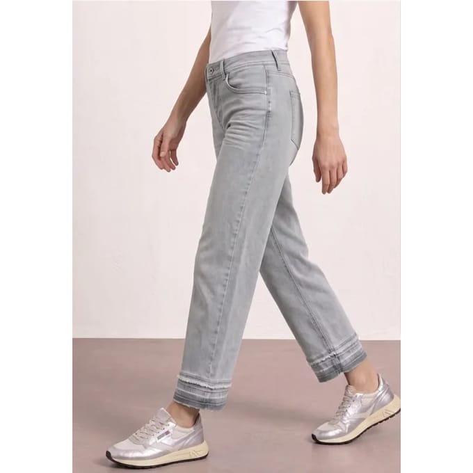 Straight Legs jeans met decoratieve zoom