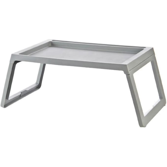 Laptop Bed Bureau PP Opvouwbaar Eenvoudig Naar Beneden Gegroefd Ontwerp Schootbureau Bedtafel met Oplaadgat voor 68x35.8x27.5cm
