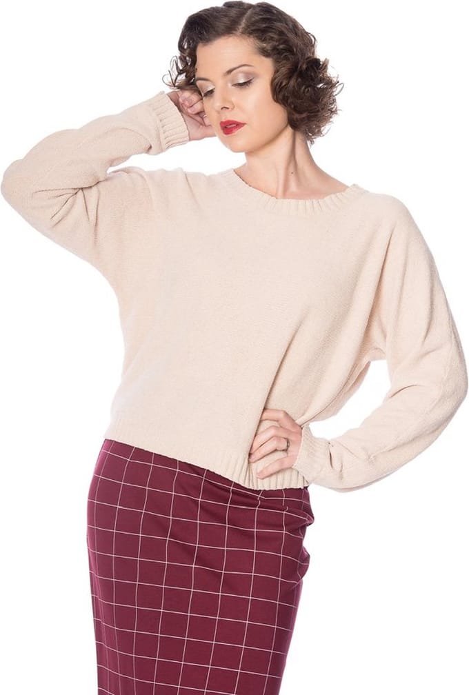 Dancing Days - BATWING Gebreide trui - L - Beige