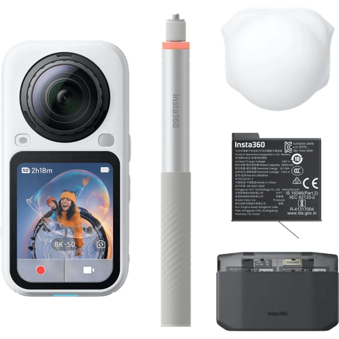 Insta360 - X6 Essentials Bundle Arctic White - Actioncam - Videocamera