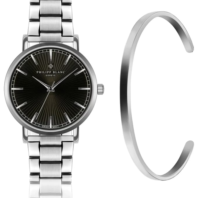 Horloge en armband in zilver Philipp Blanc Vernier