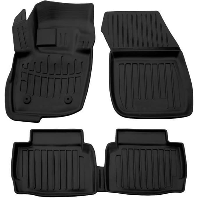 Tapis de sol - SCOUTT - Ford Mondeo 5 - Caoutchouc Premium - Design 3D - Noir noir