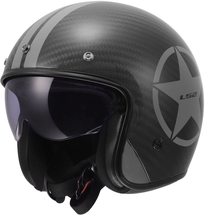 LS2 OF601 Bob II Carbon Star Open-Face Helm -