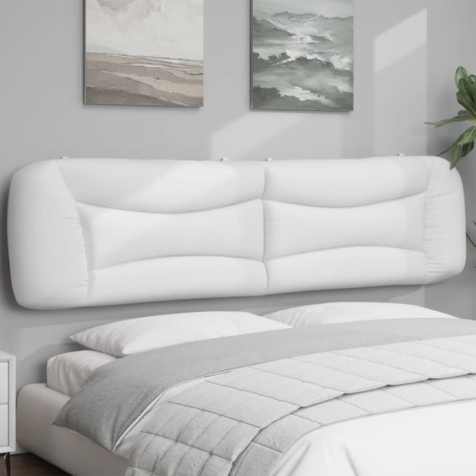 vidaXL Hoofdbordkussen "Hvar" 200 cm kunstleer wit