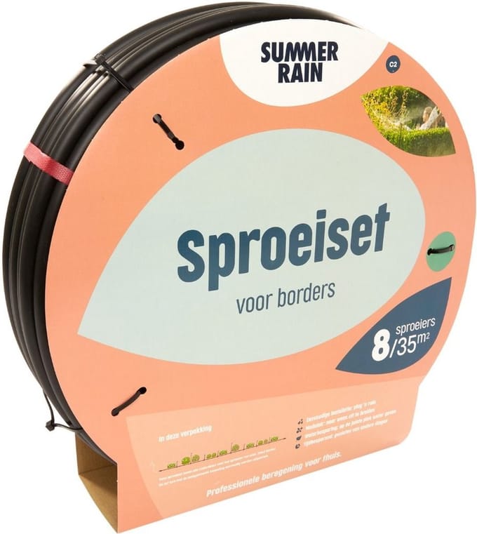 SummerRain - beregeningssysteem - sproeiset borders - 8 sproeiers - 35 m²