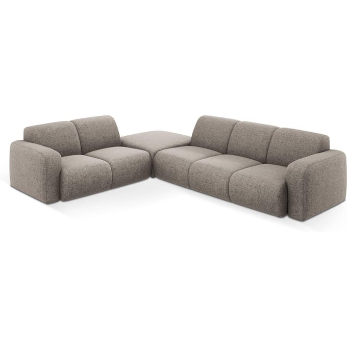 Hoekbank Lola links chenille met hocker | Windsor & Co