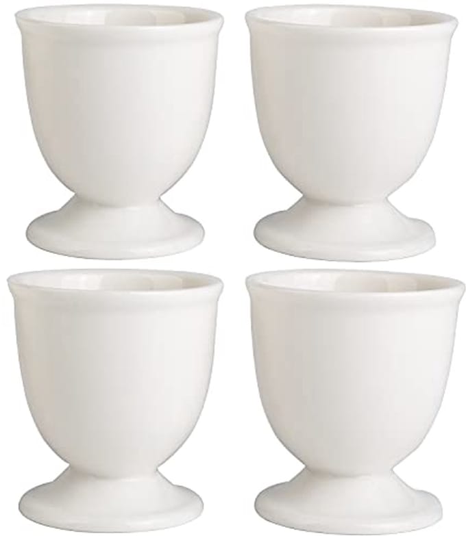 Set van 4 keramische eierbekers voor gekookte eieren