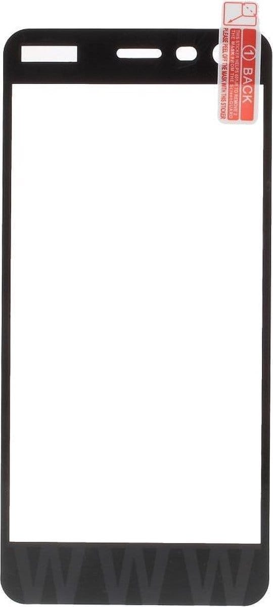Shop4 - Nokia 2 Glazen Screenprotector -  Gehard Glas Zwart