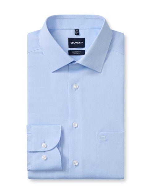 OLYMP Luxor Overhemd, Comfort Fit, New Kent, Bleu