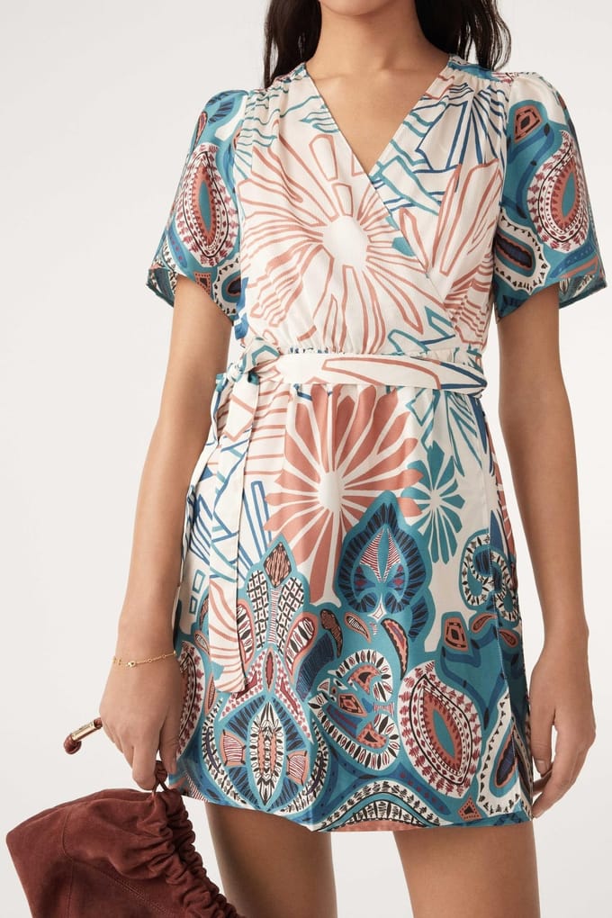 BA&SH Robe Jara Turquoise Taglia: M | Abiti Mini Outlet | Donna | Ciano