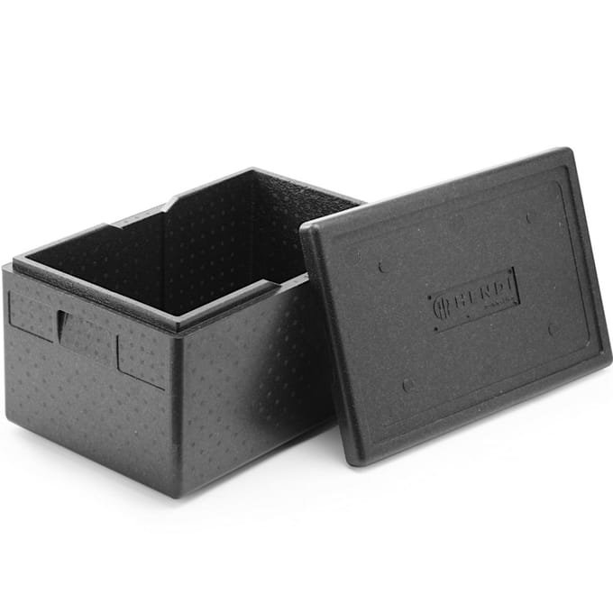 Hendi Kitchen Line - Thermische Container - 46L - 600x400x320mm - Zwarte Piocelane